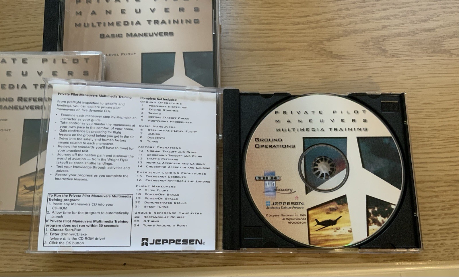 JEPPESEN Private Pilot MANEUVERS 5-CD Set Multimedia Training Software *AVIATION