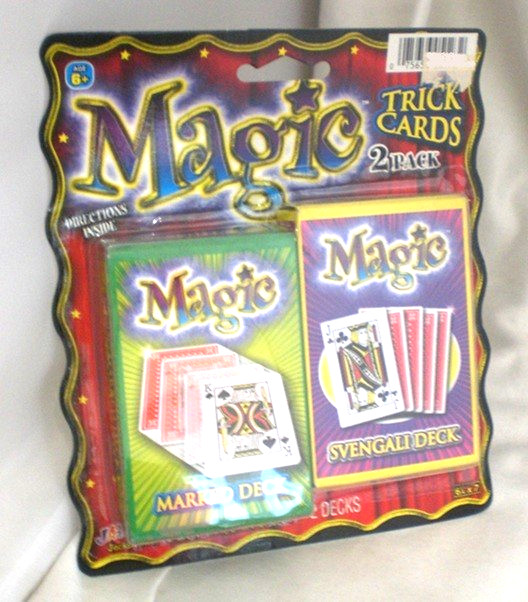 MAGIC CARD TRICKS 2 DECK  SET MARKED & SWENGALI NEW SEALED