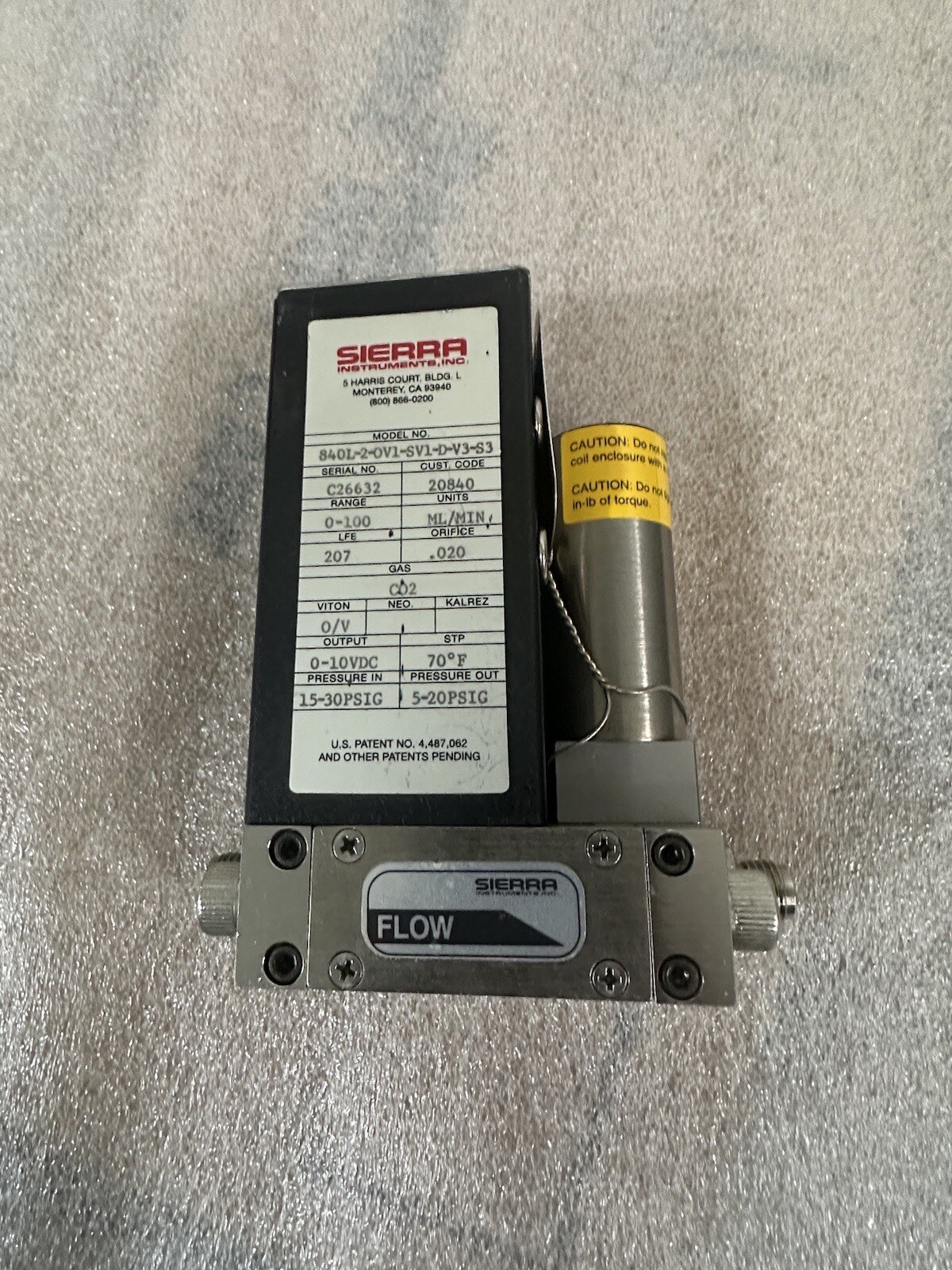 Sierra Mass Flow Controller - CO2