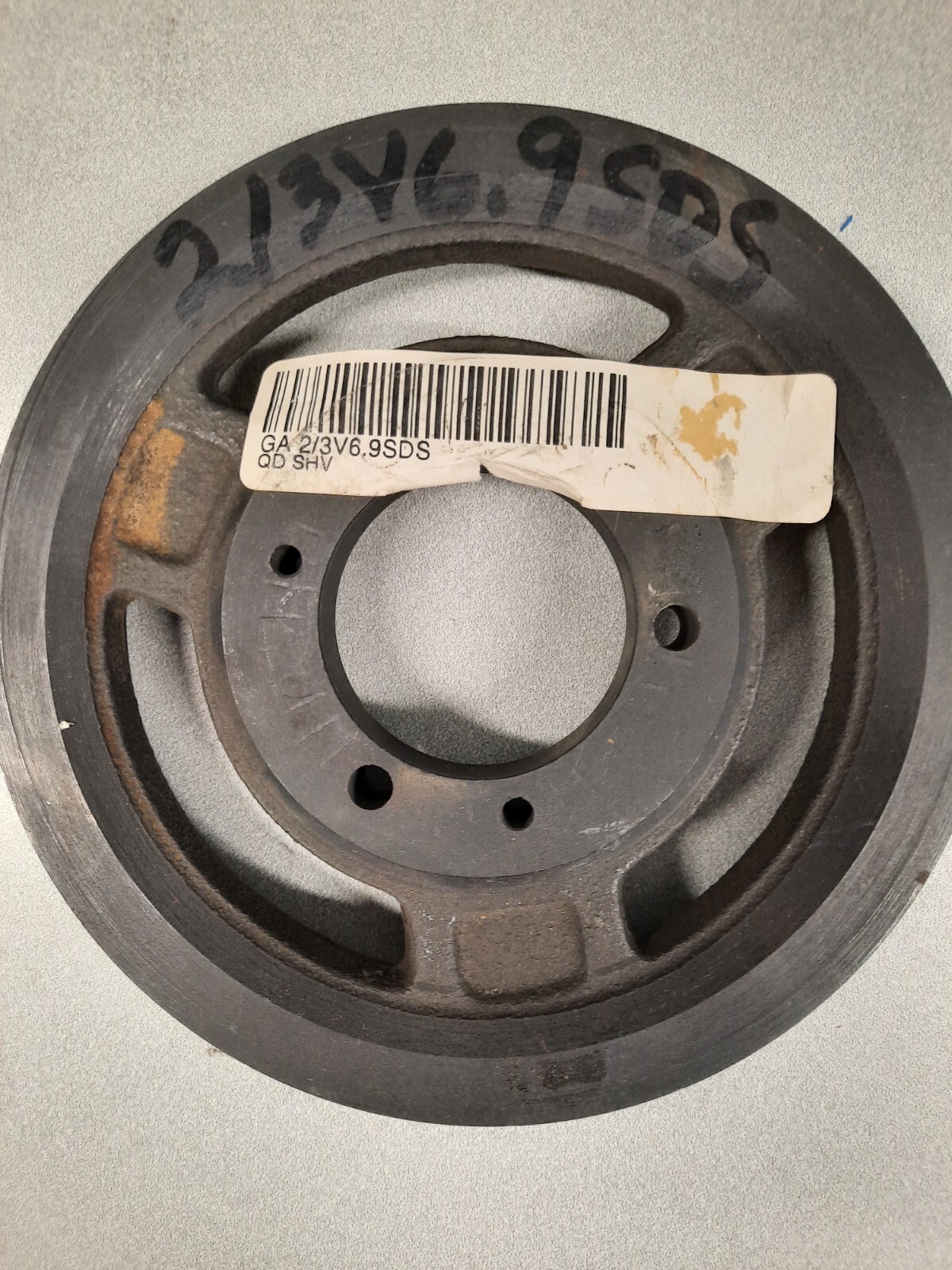 2/3V6.9SDS - 2 GROOVE 3V SHEAVE - REQUIRES SDS BUSHING(SOLD SEPARATE)   BR2