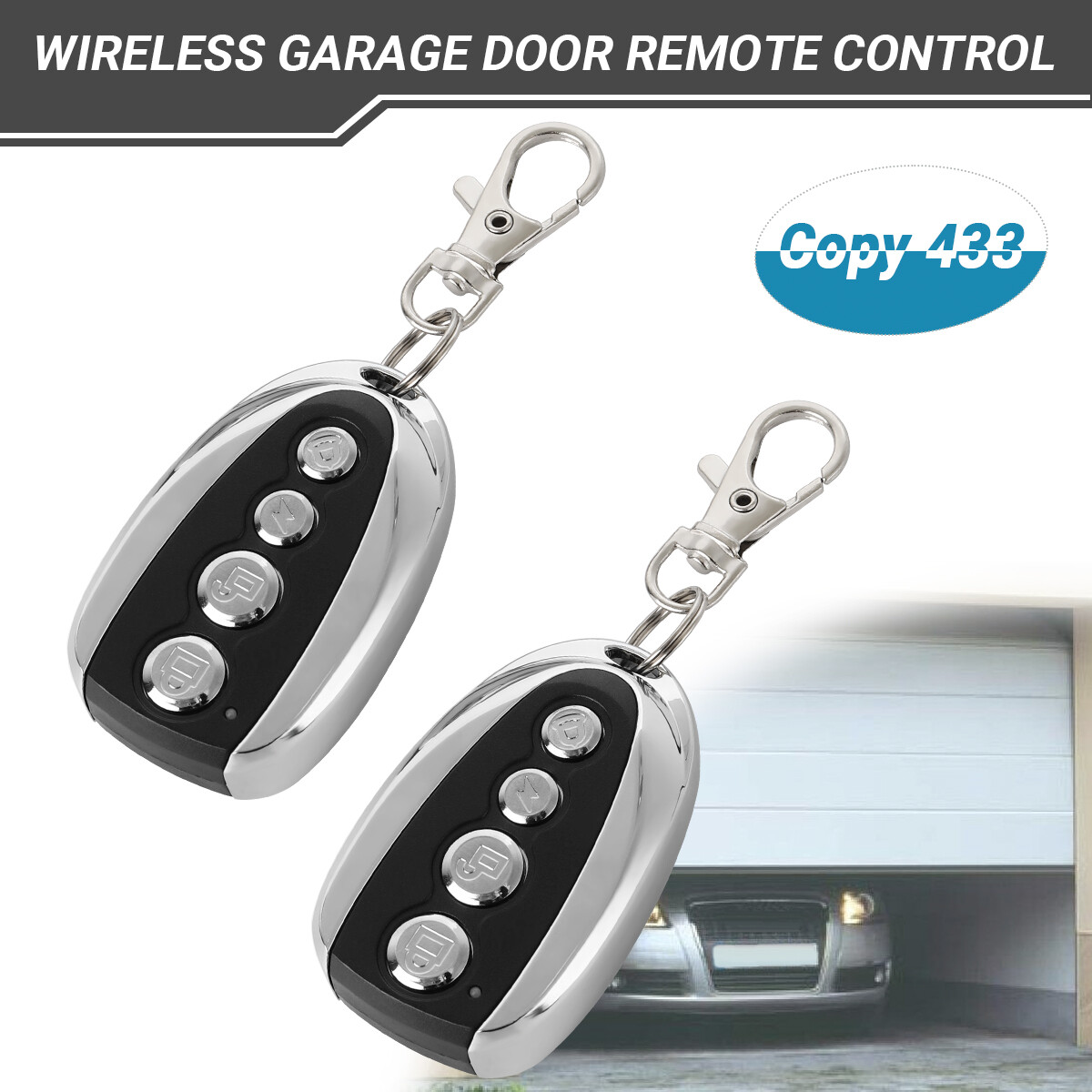 2pcs Car Remote Control Backup Key Sliding Gate Opener Automatic Operator US