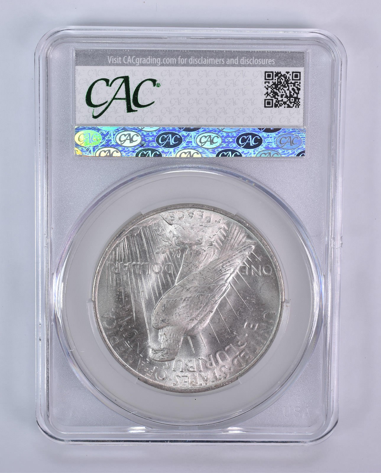 1923 Peace Silver Dollar MS64 CAC CACg