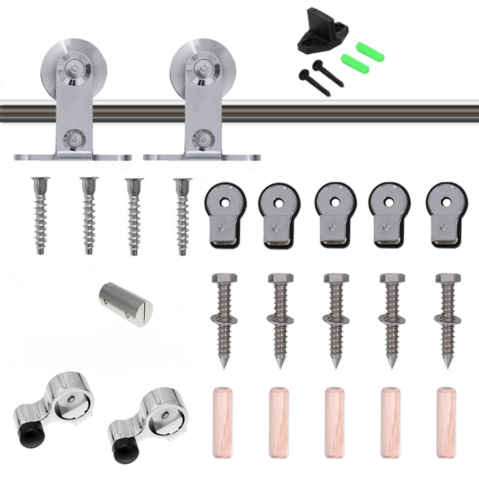 TSMST 6FT Sliding Barn Door Hardware Kit, Track kit, T Shape For One