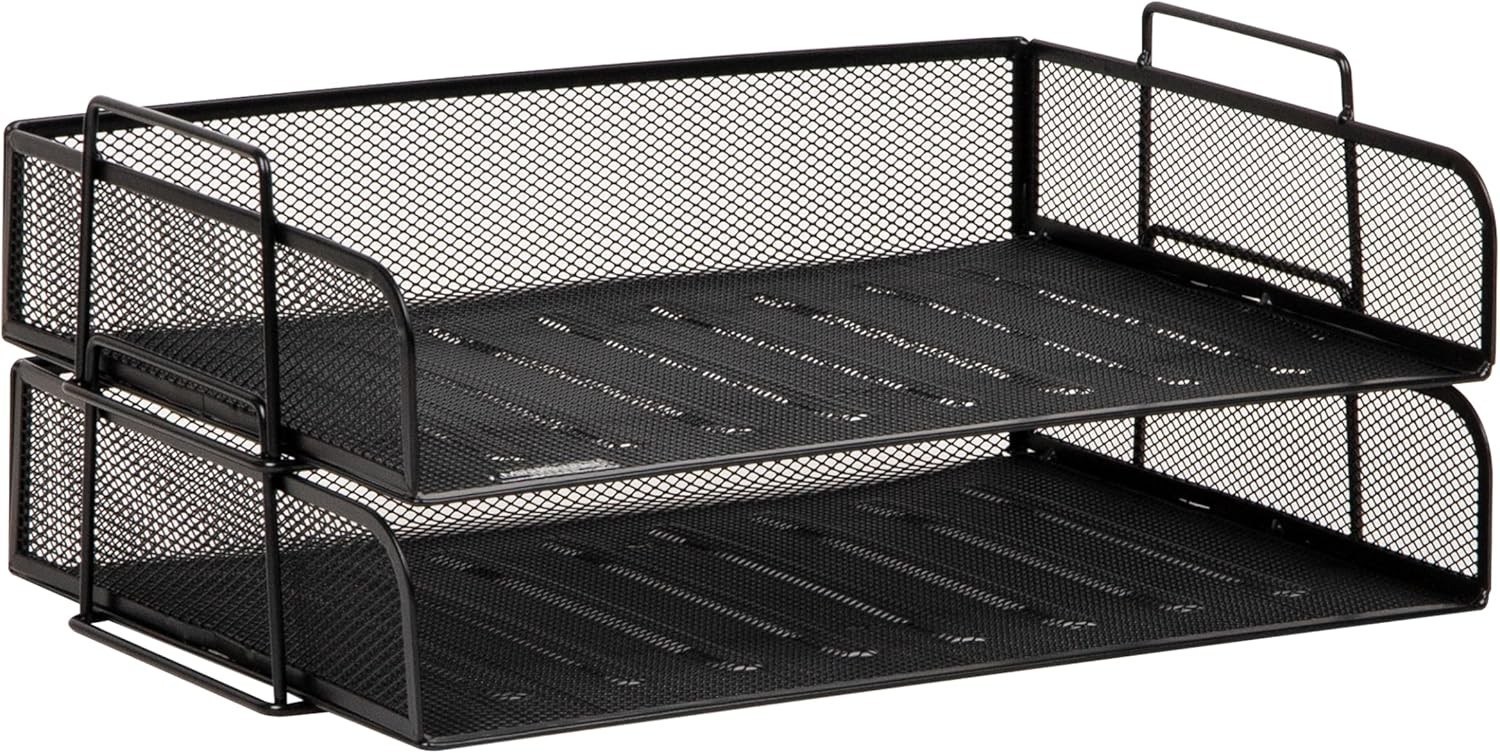Versatile Stackable Desktop Trays - Stylish Organizer for Papers and Letters