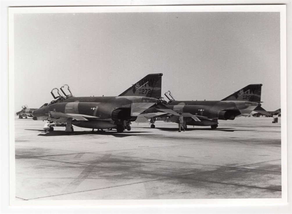 1980 USAF F-4G Phantom II 69272 69251 35th TFW at George AFB 5x7 Original Photo