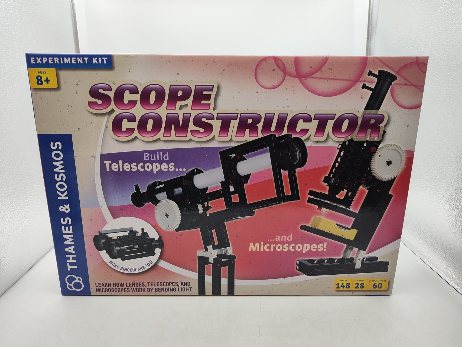 THAMES KOSMOS-SCOPE CONSTRUCTOR-EXPERIMENT KIT-BUILD TELESCOPES, MICROSCOPES-NEW