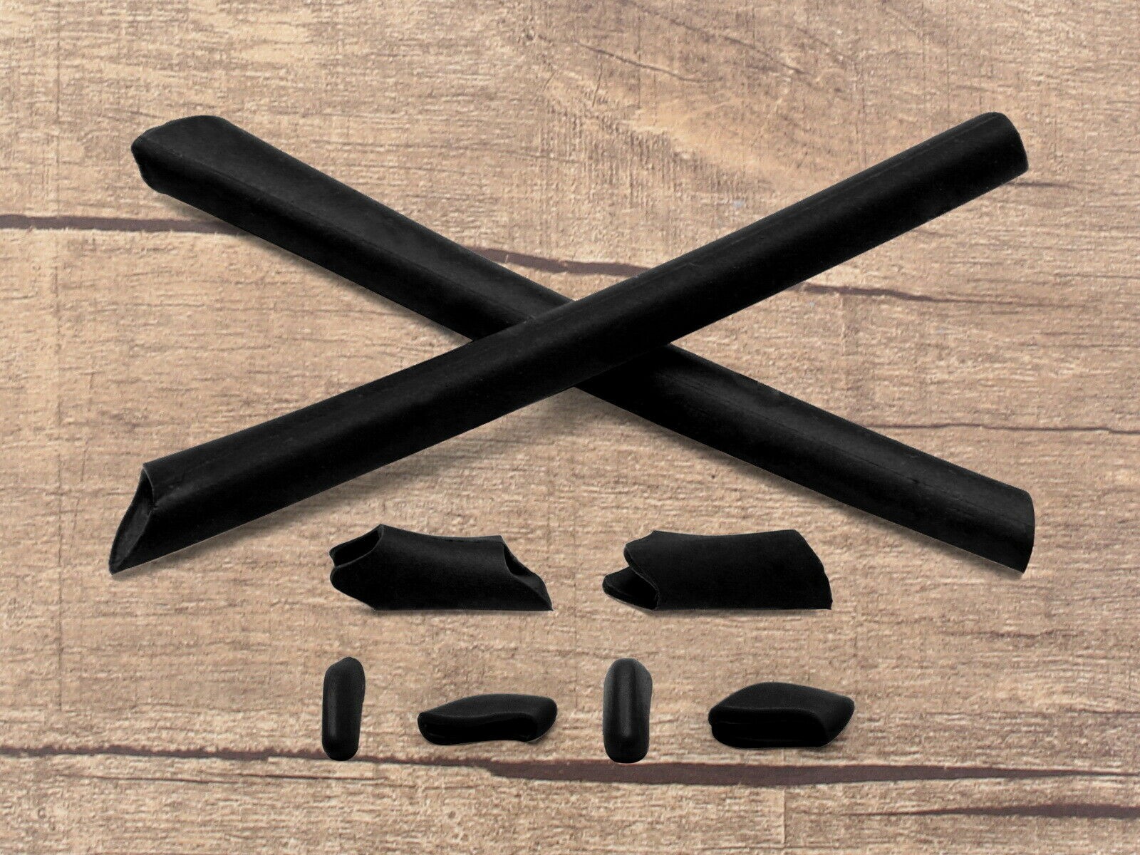 Vonxyz Replacement Rubber EarSocks & Nose Pieces for-Oakley Half Jacket-Black