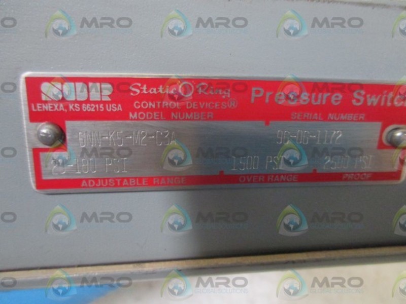 SOR GNN-K5-M2-C3A PRESSURE SWITCH NSNP