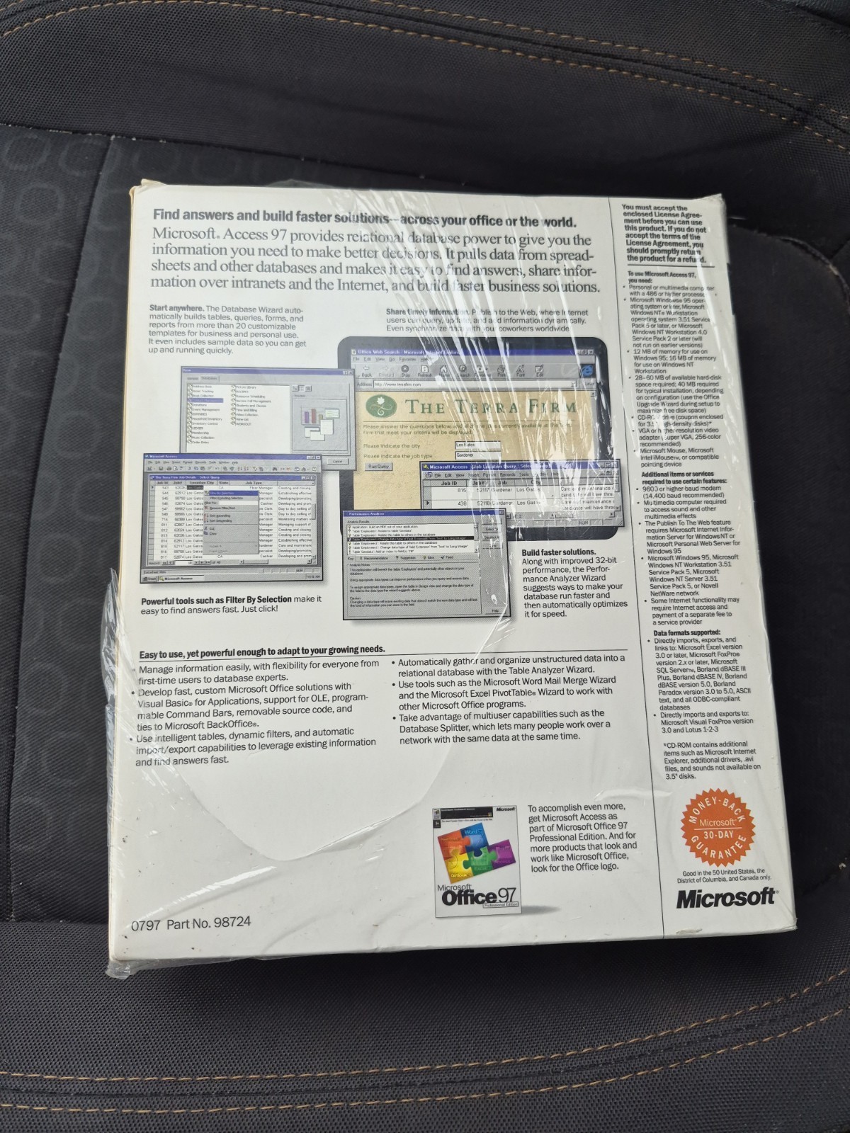 Microsoft MS Access 97 software sealed box NOS Tear In Plastic, Still Unopened