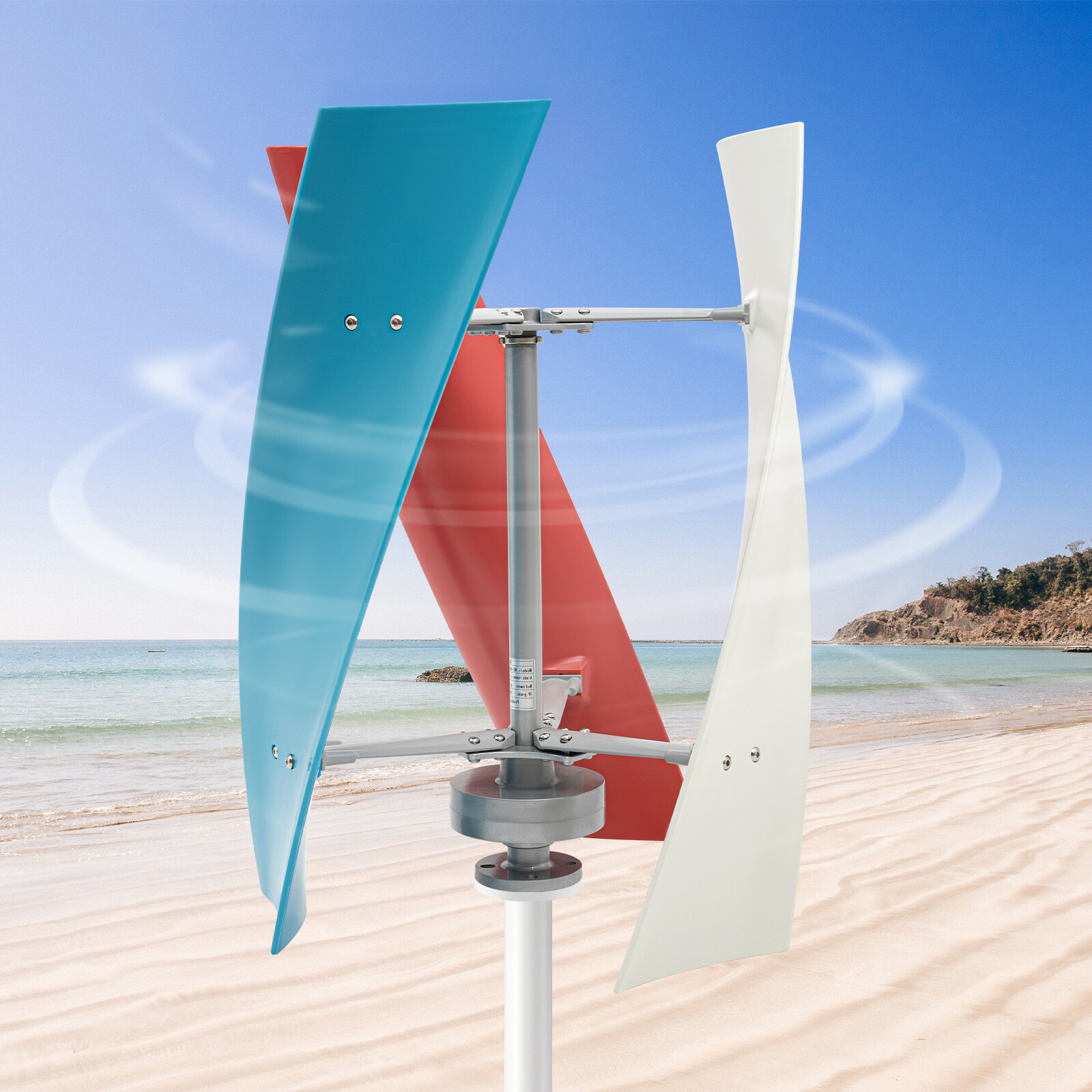 3-Blade Wind Turbine Generator Vertical Wind Power Device w/ Controller 12V 400W