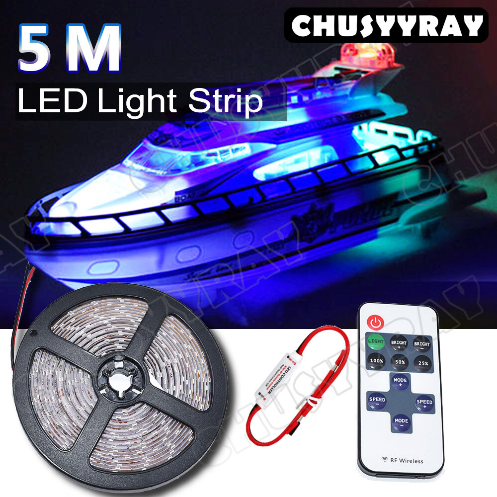 Blue LED Boat Light Waterproof Outrigger Spreader Transom Underwater Marine