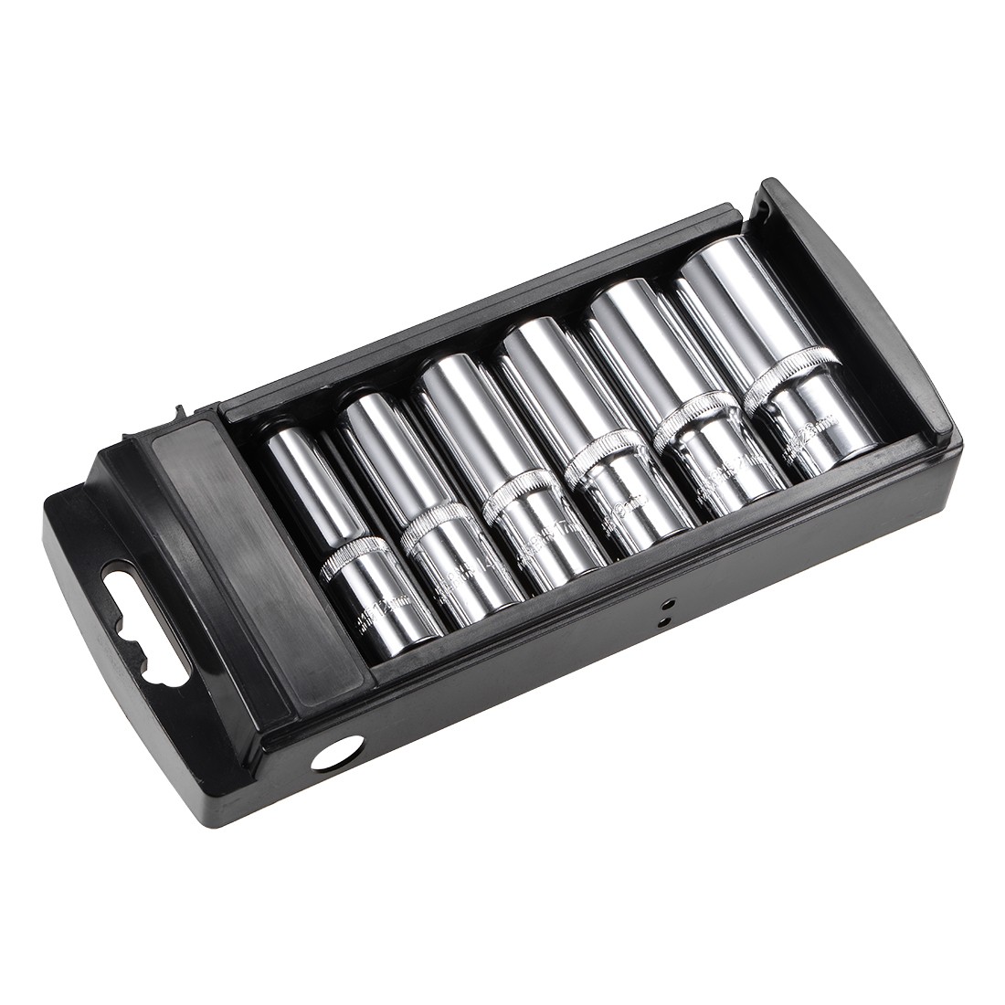 1/2-Inch Drive 6 Point Deep Socket Set 12mm - 23mm Metric Cr-V 6Pcs