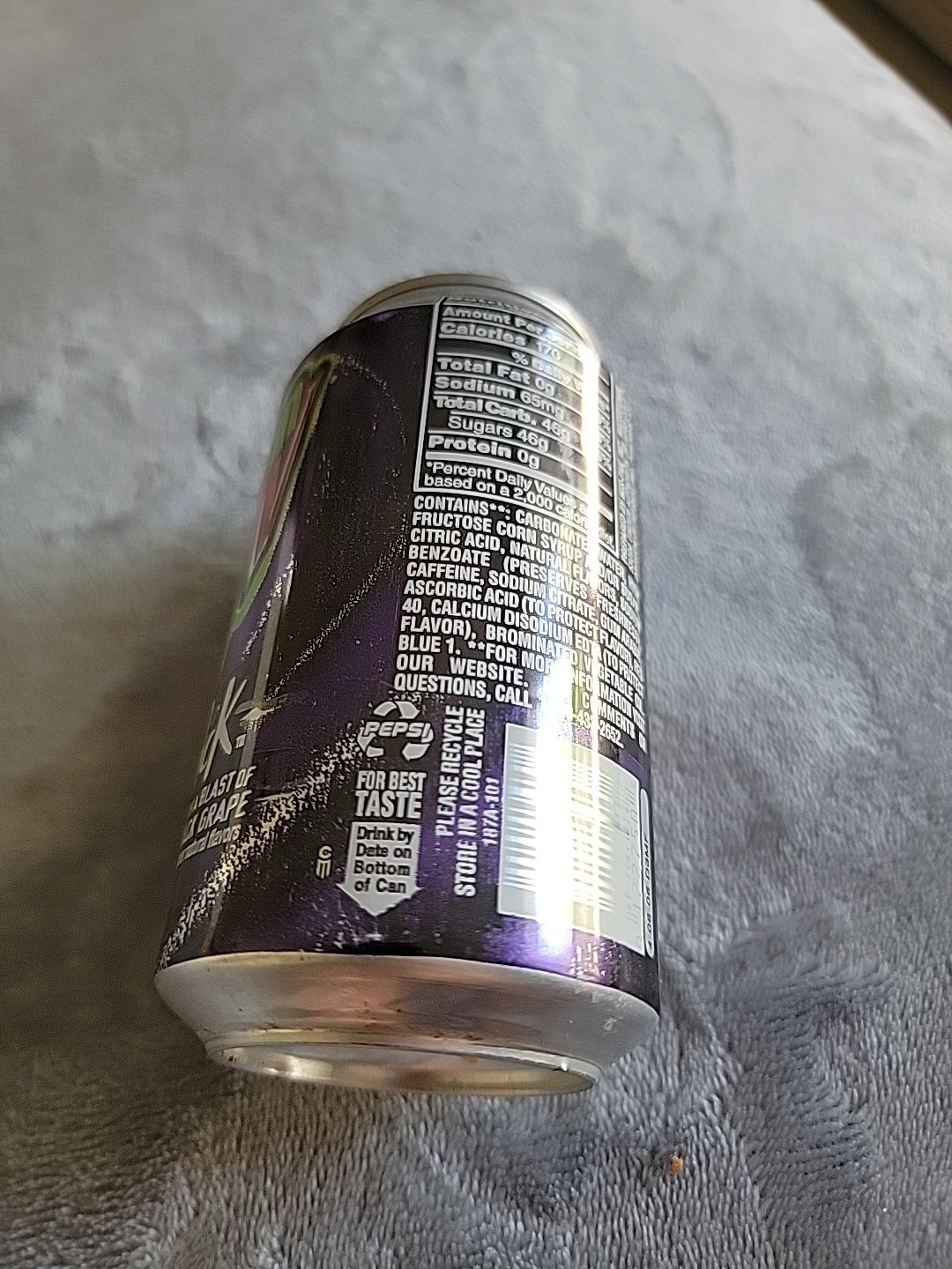 Mountain Dew Pitch Black Can - Limited Edition - Pop-top Unopened empty can