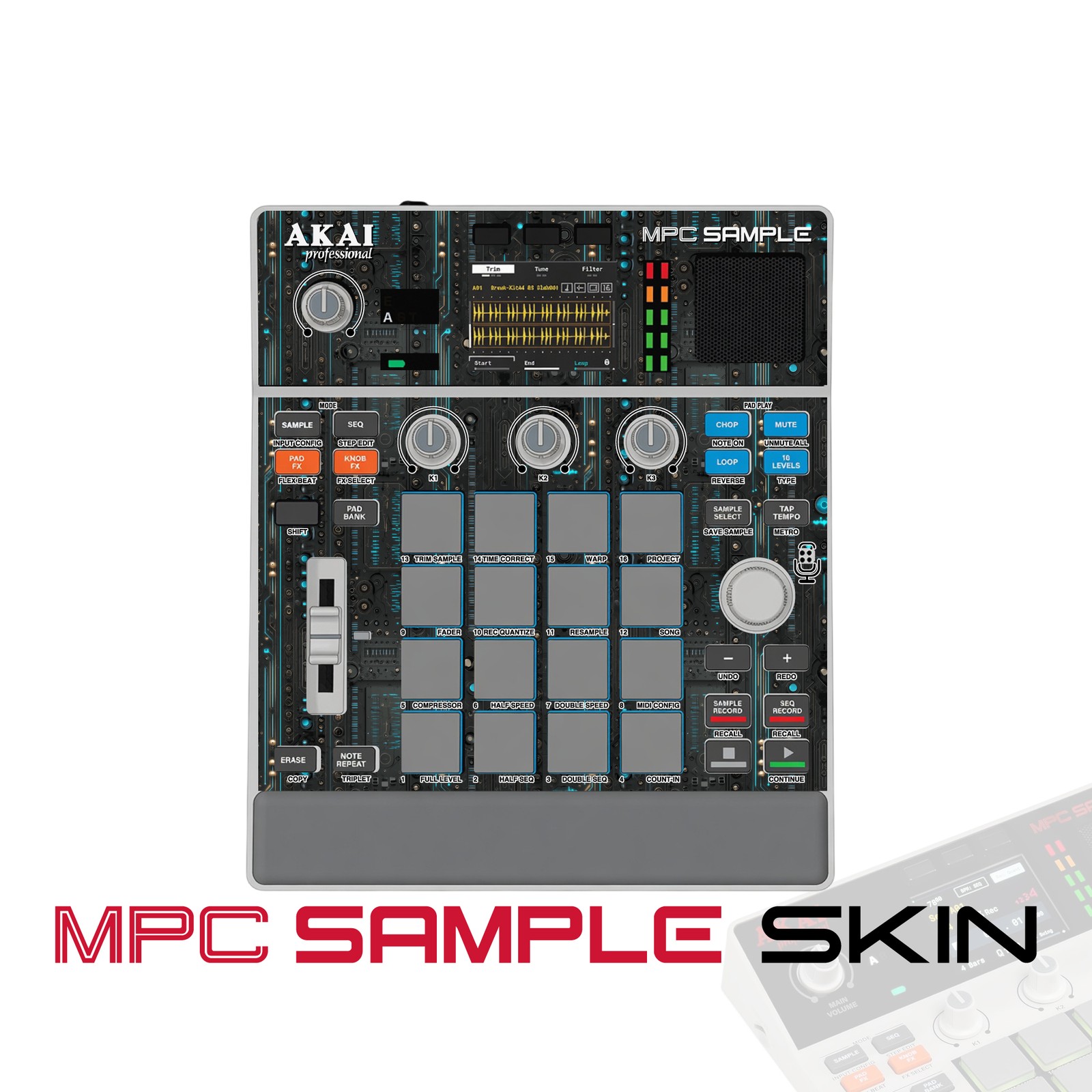 Akai MPC Sample Skin / Teal Storm