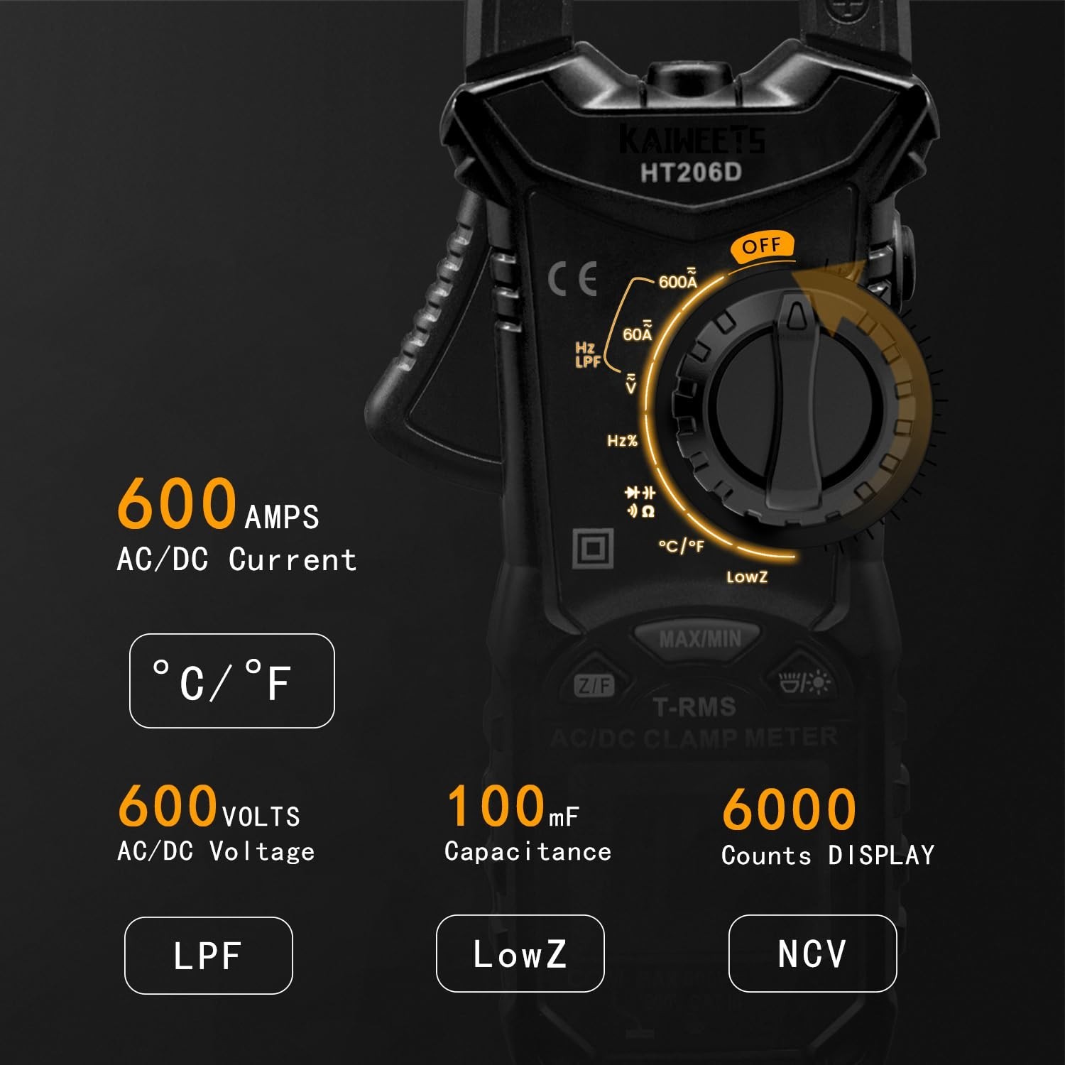 Advanced Multi-Function Digital Clamp Meter with Non-Contact Voltage Detection