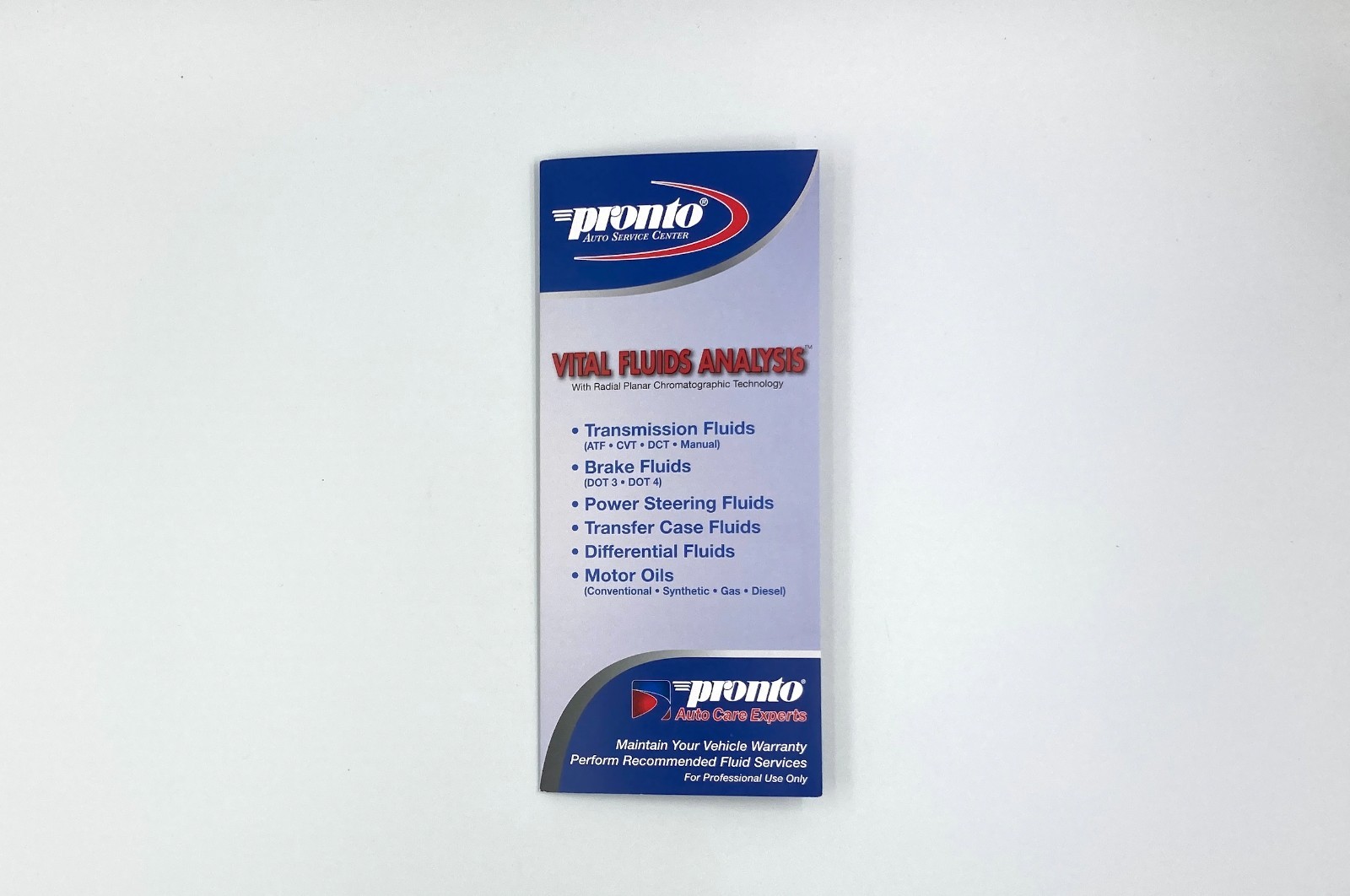 ONE-DROP INSTANT AUTOMOTIVE VITAL FLUIDS TEST