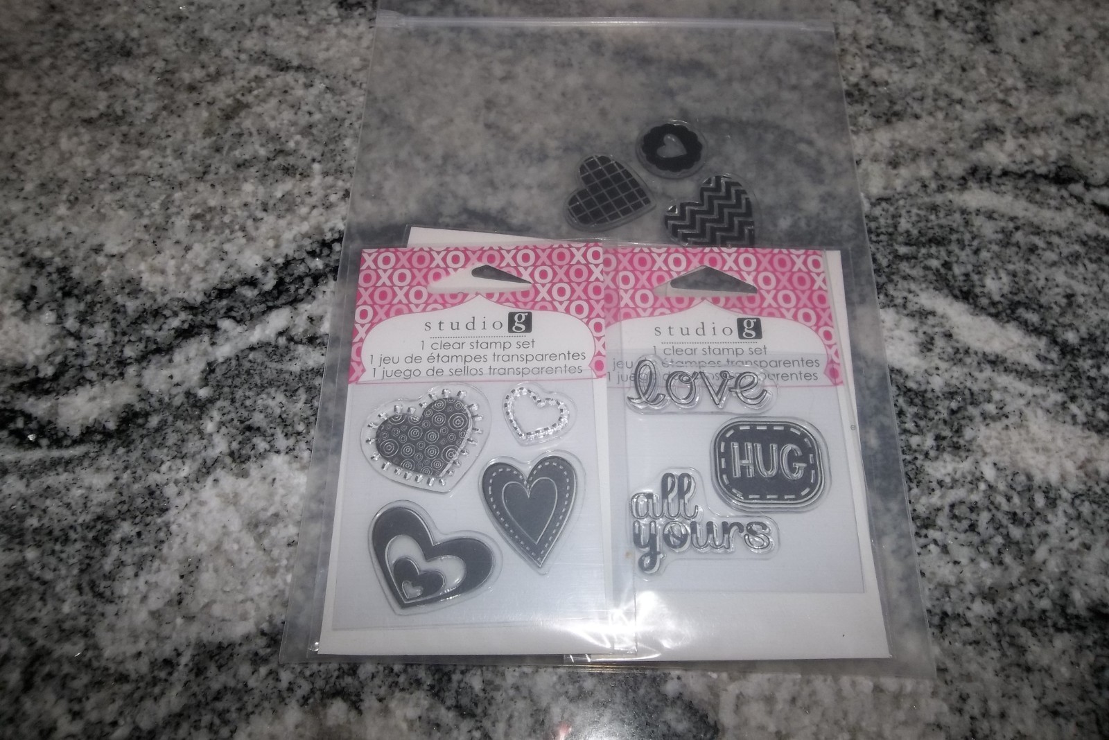 Studio g "Valentine Hearts" Stamp Sets 5  1 without package New