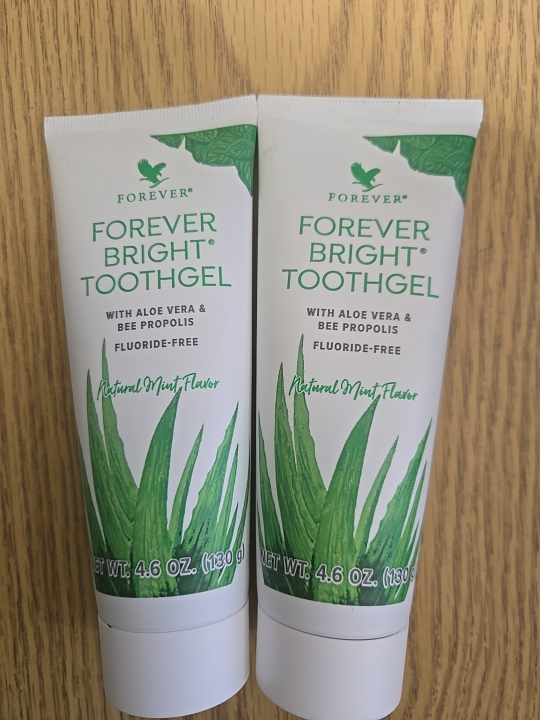 2 Forever Living Bright Toothgel With Aloe Vera NO Fluoride 4.6oz Exp 10/2028!