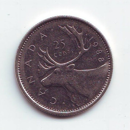 CANADA - 25 Cents - Elizabeth II 1988 - Nickel • 5.05 g • ⌀ 23.88 mm