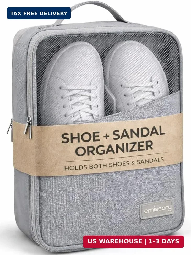 Emissary Shoe Bag Holds of Shoes for Travel, Shoe Bags for Travel With Pocket,Sm