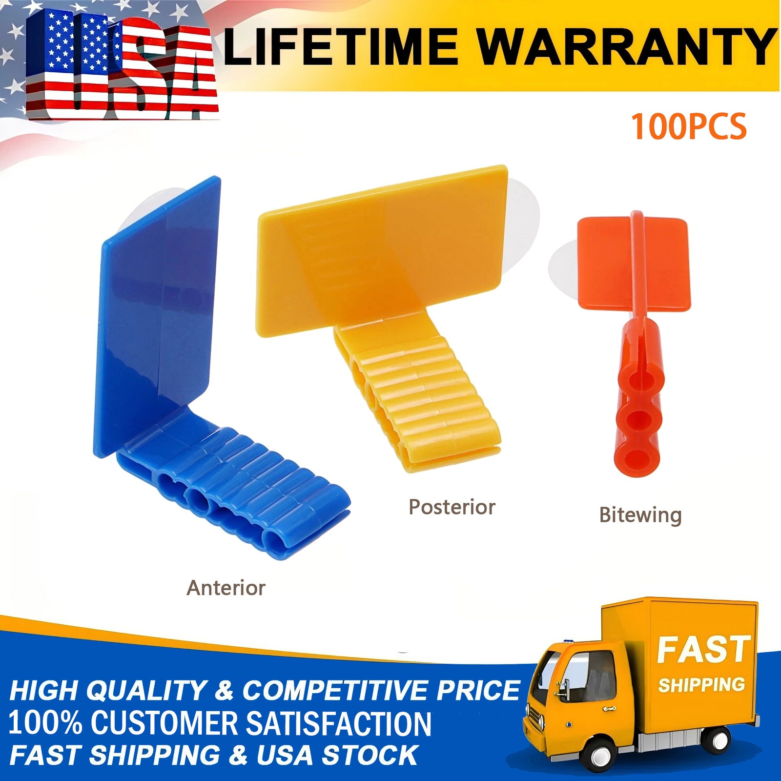 100x Dental Sensor Holder Self-adhesive X-ray Anterior/Posterior/Bitewing block