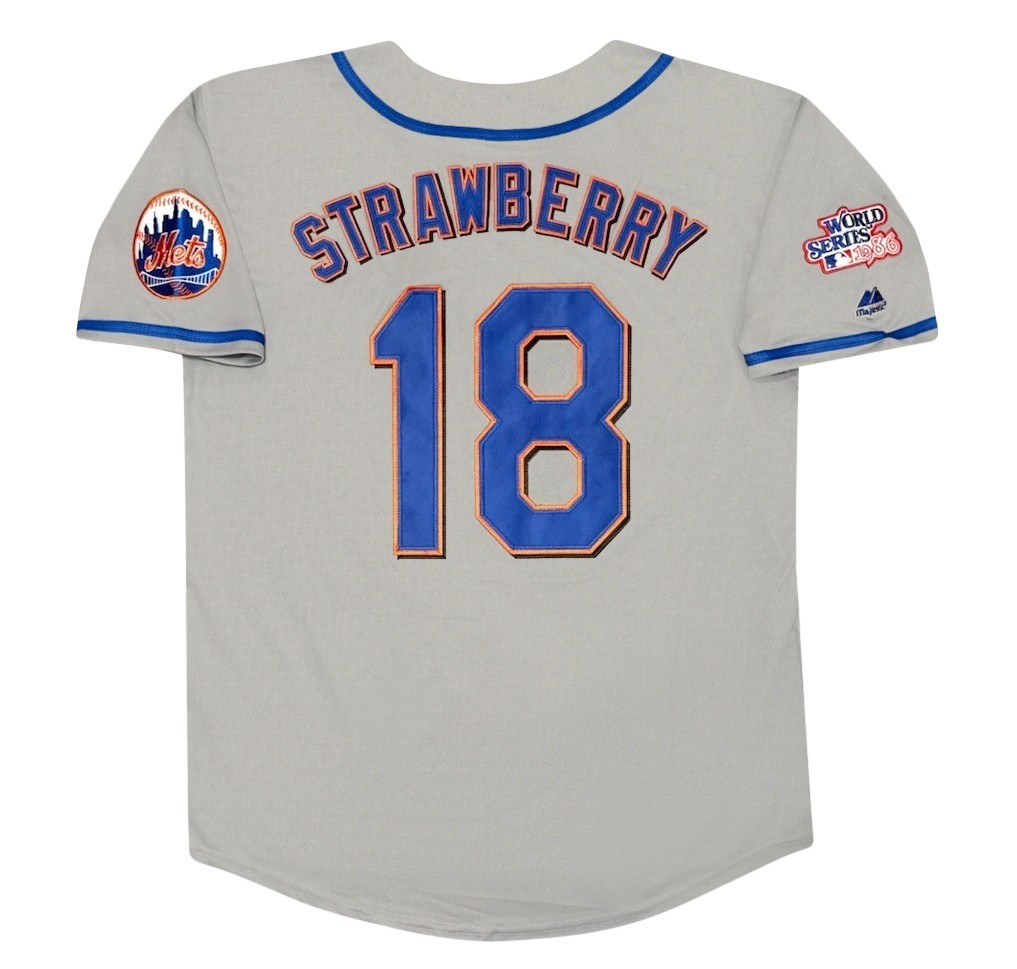 Darryl Strawberry 1986 New York Mets World Series Grey Road Jersey Men’s Large