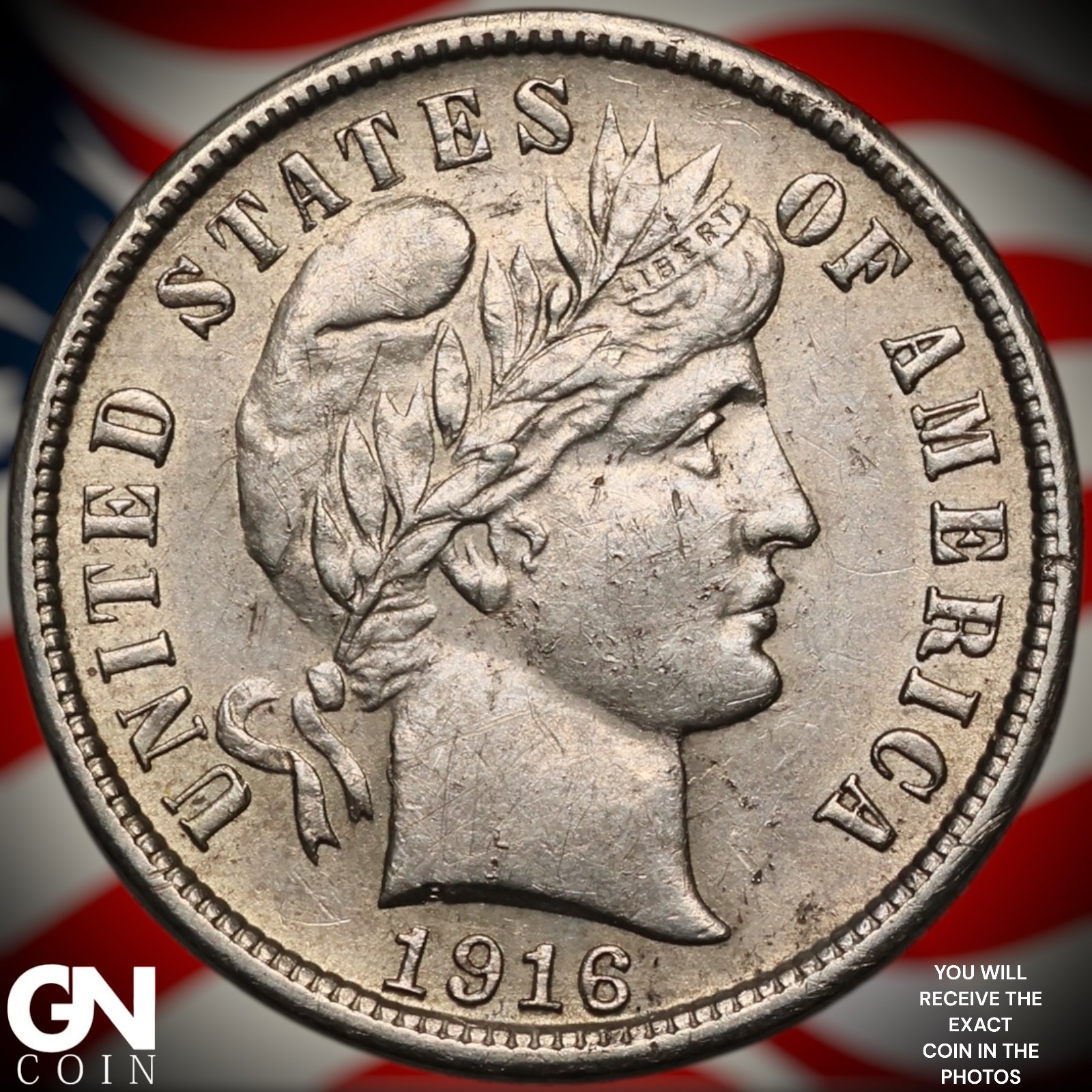 1916 S Barber Dime A4595