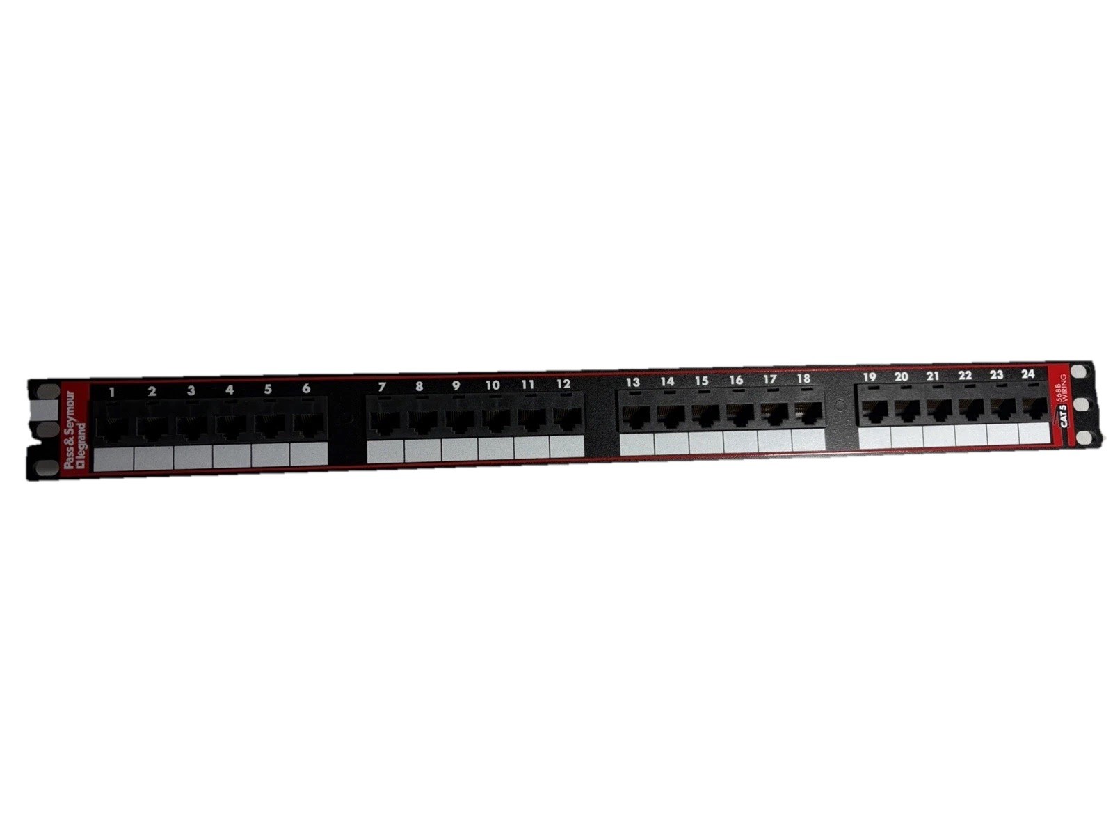 Legrand Pass & Seymour PSPP245EB 24 Port CAT5 Patch Panel 1U Rack
