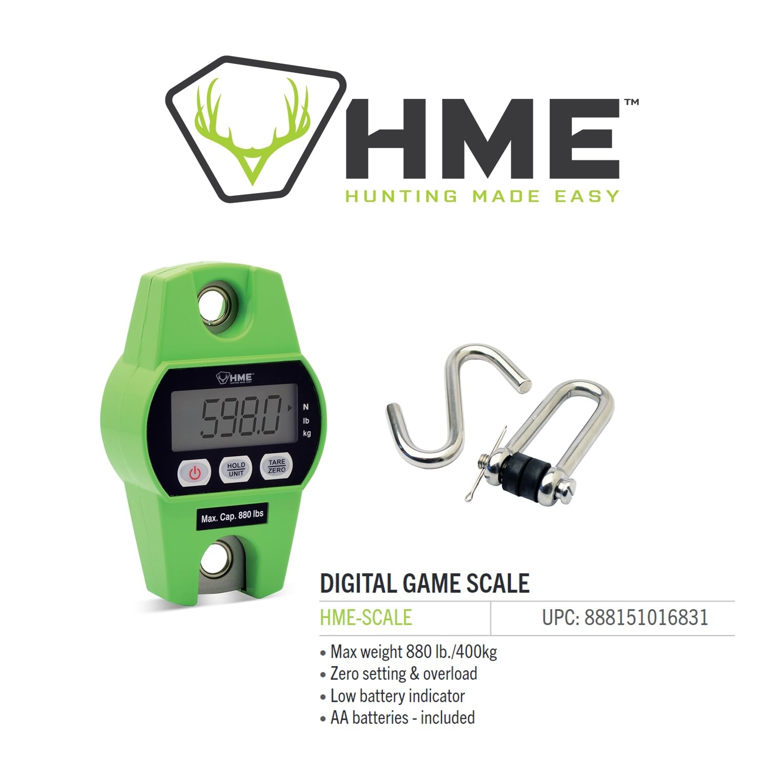 HME Digital Game Scale, Green, Normal