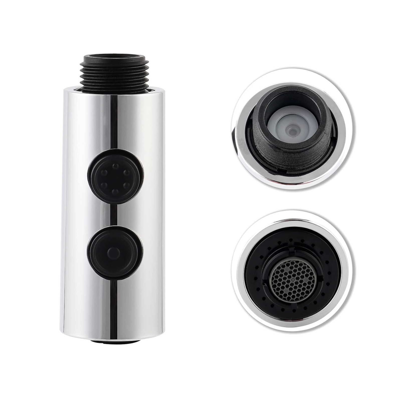 Pull Out Sink Sprayer Head Replacement,2 Function Kitchen Faucet Head 11 Adapter
