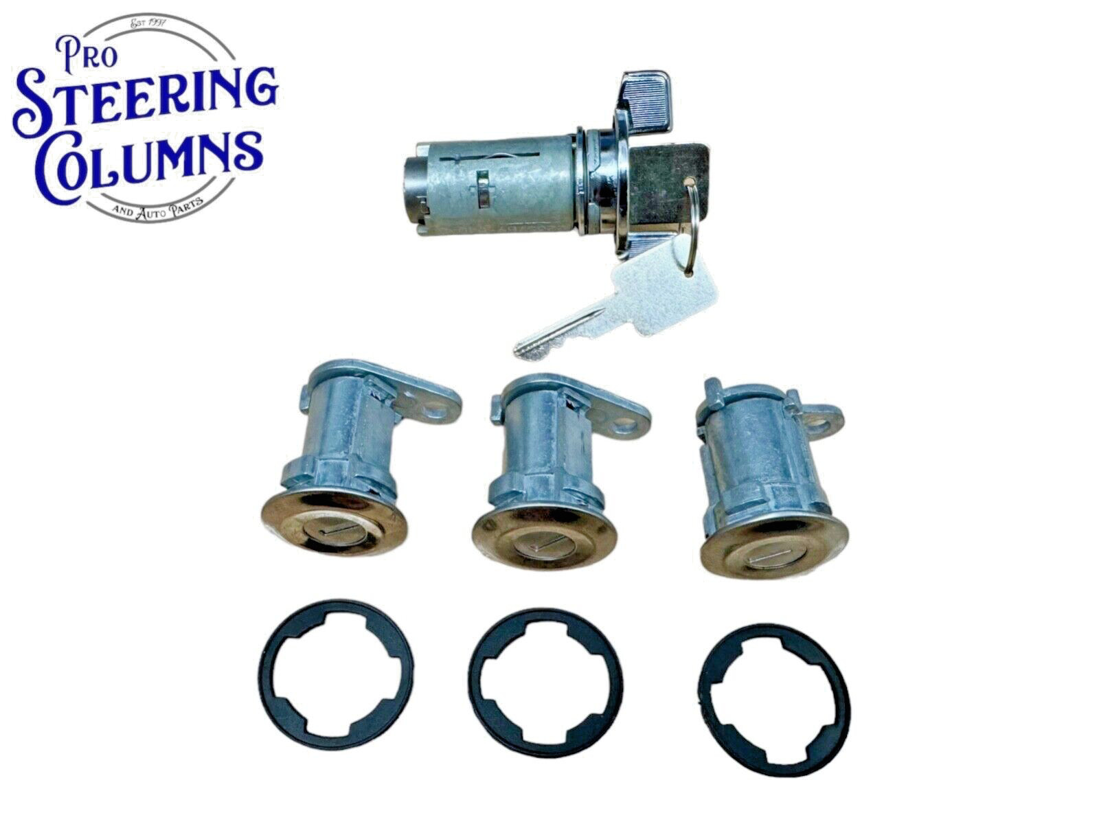 84-90 CHEROKEE 86-90 COMMANCHE IGNITION DOOR & TAILGATE LOCK CYLINDER SET NEW