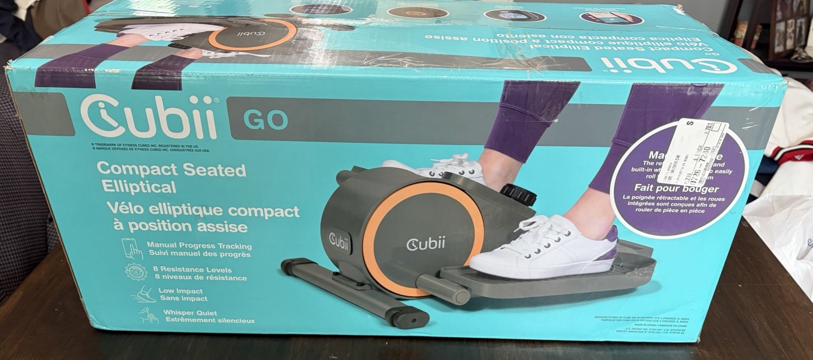 New Cubii GO Under Desk Elliptical Bike Pedal Portal Exerciser $388 New In Box