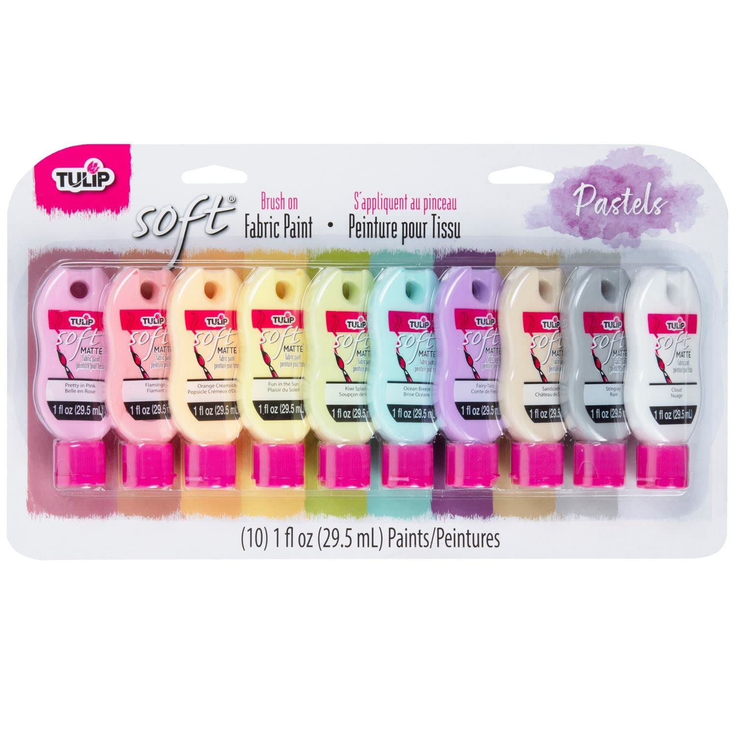 Soft Fabric Paint Permanent Fabric Paint For Clothes Pastel Colors 10 Pack Of 1
