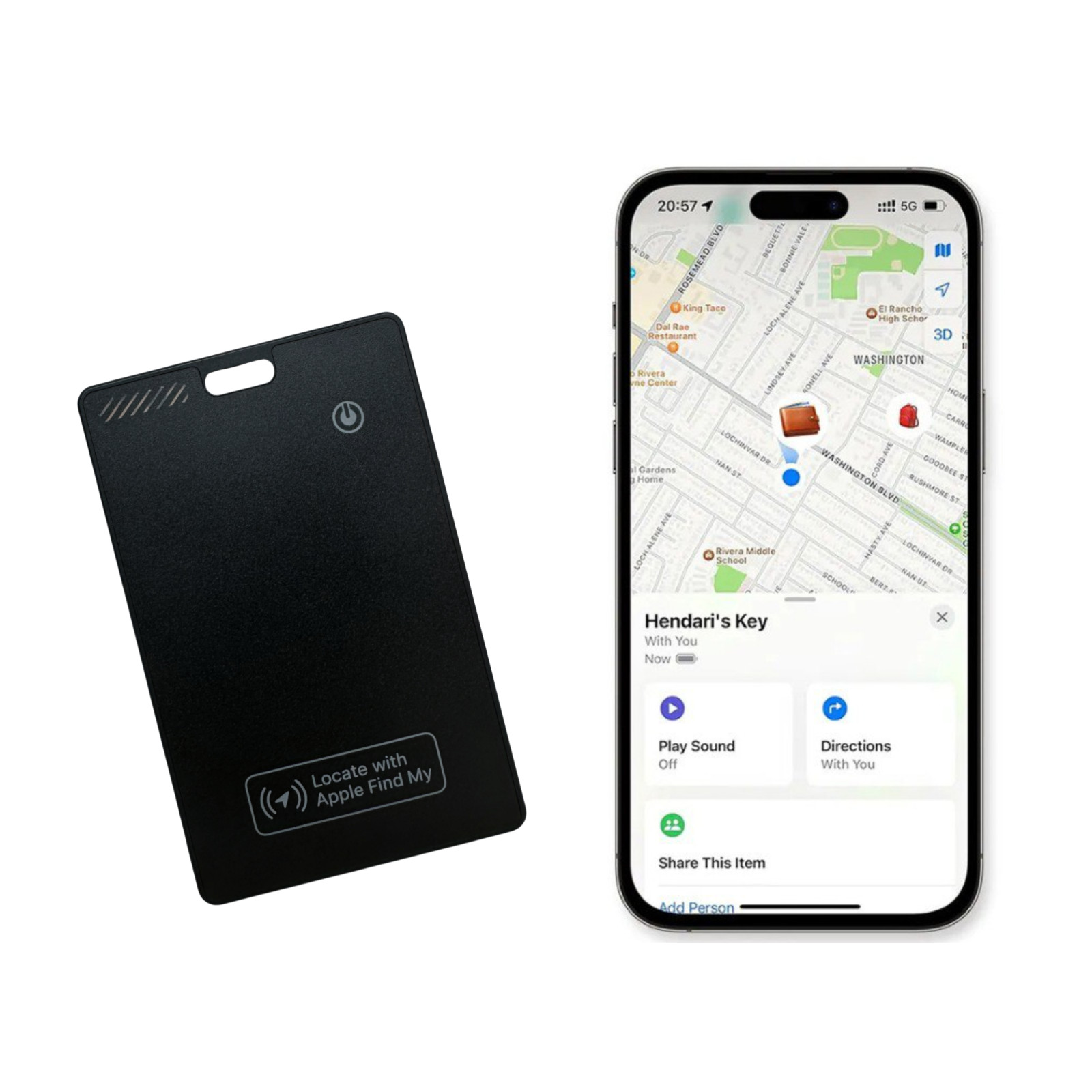 Wallet Tracker Card – Works with Apple Find My (iOS Only)