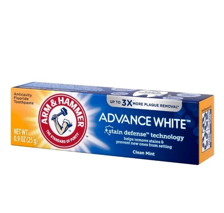72 Arm & Hammer Advance White 0.9oz Travel Size Toothpaste Fresh Mint 72 Pack