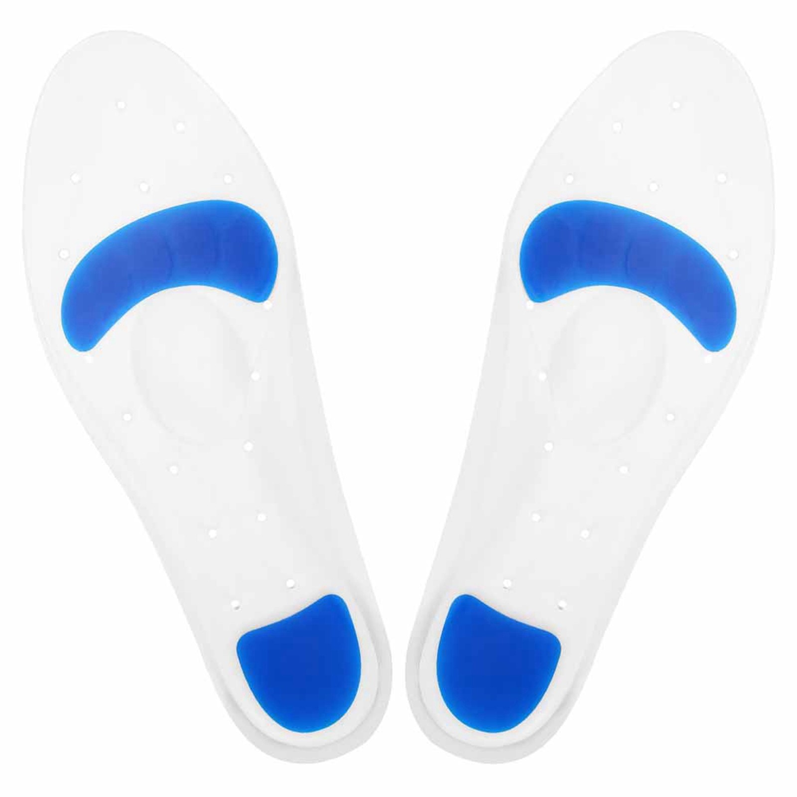 2 Pairs Elastic Silicone Insoles High Impact Absorption Arch Support For WT