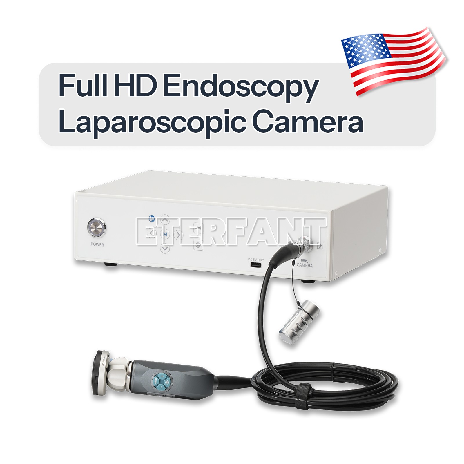 Portable Full HD Medical Endoscope Camera/ Laparoscopic LED Cold Light Source