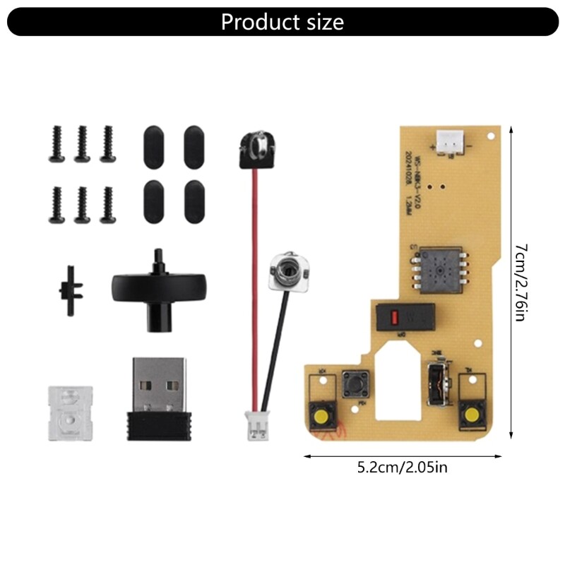 Wireless Mouse MH002 Components with Ergonomic and Adjustable DPI Sensoring