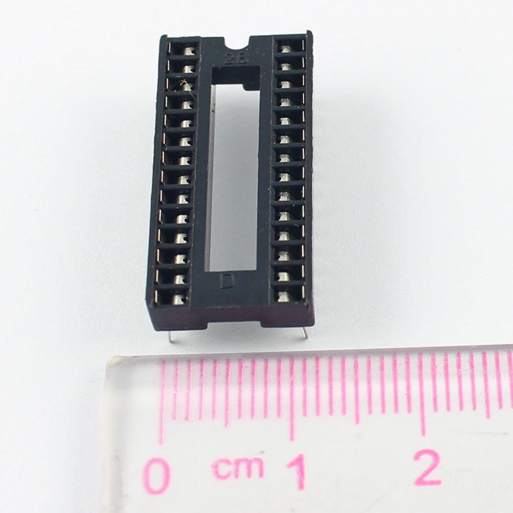 5Pcs New 1.778mm Pitch 28 Pin DIP Solder Type IC Socket Adapter Connector