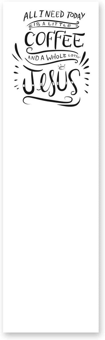 Need Coffee and Jesus Primitives By Kathy Magnetic List Notepad ~ 60 Pages