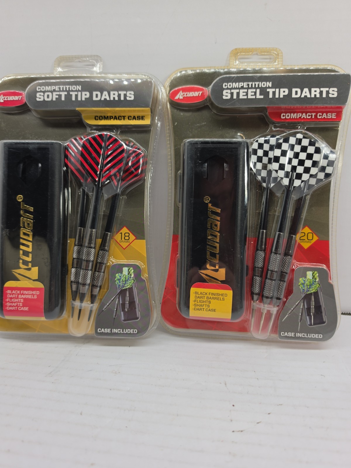 2 Sets Of Darts 1 Soft Tip And 1 Steel Tip Set New Unopened
