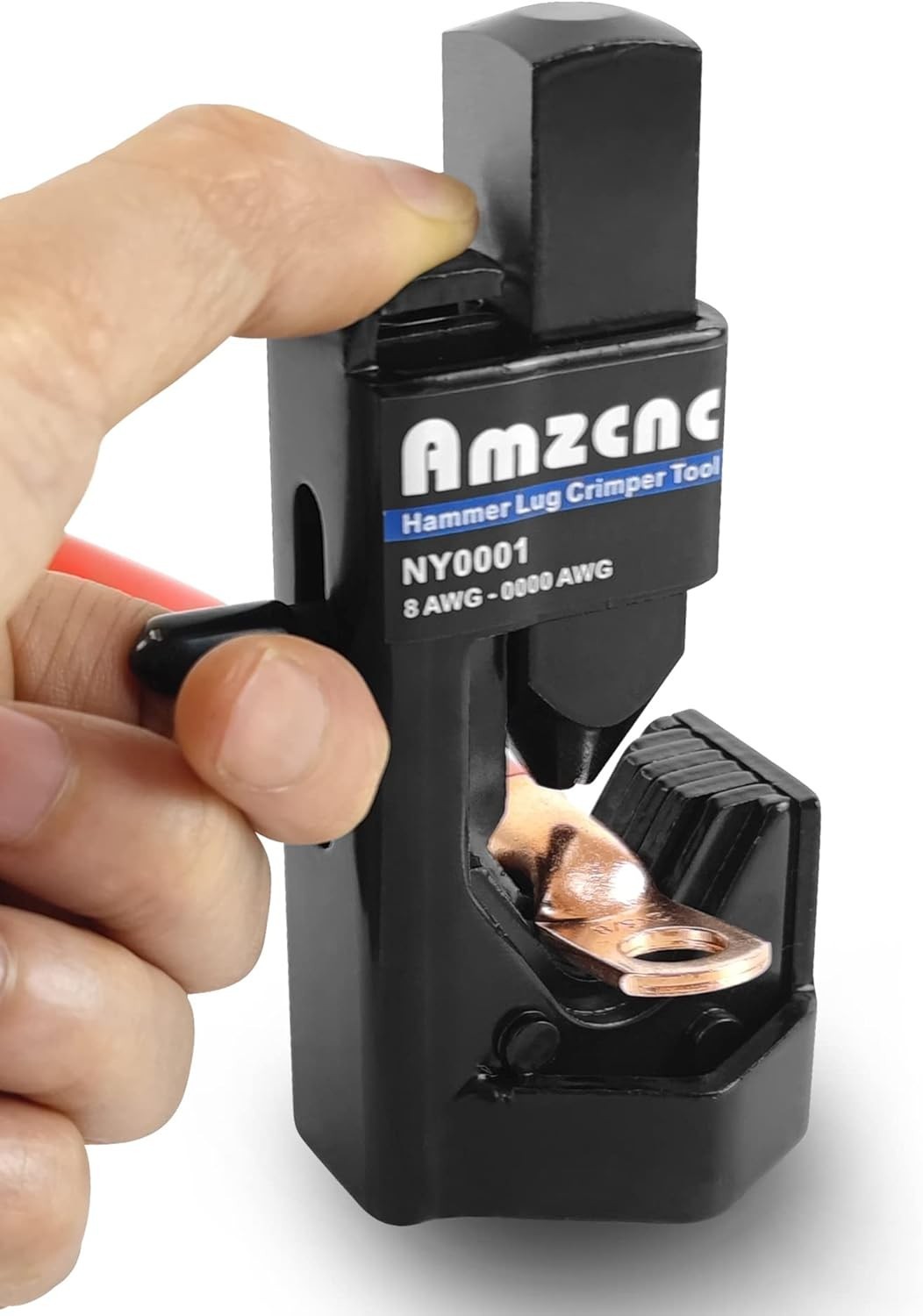 Hammer Lug Crimper Tool - 0000 AWG Battery and Welding Cables( 8 AWG to 4/0 Wire