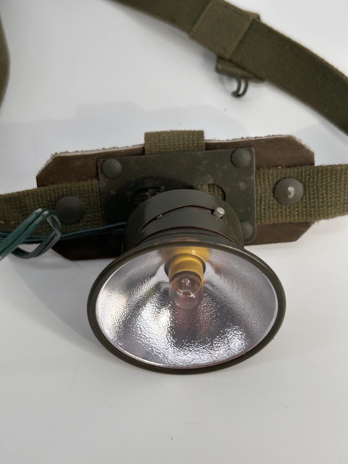 Vintage Military Headlamp Torch Light Battery Powered
