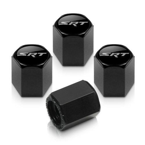Dodge SRT Tire Valve Caps Black Set