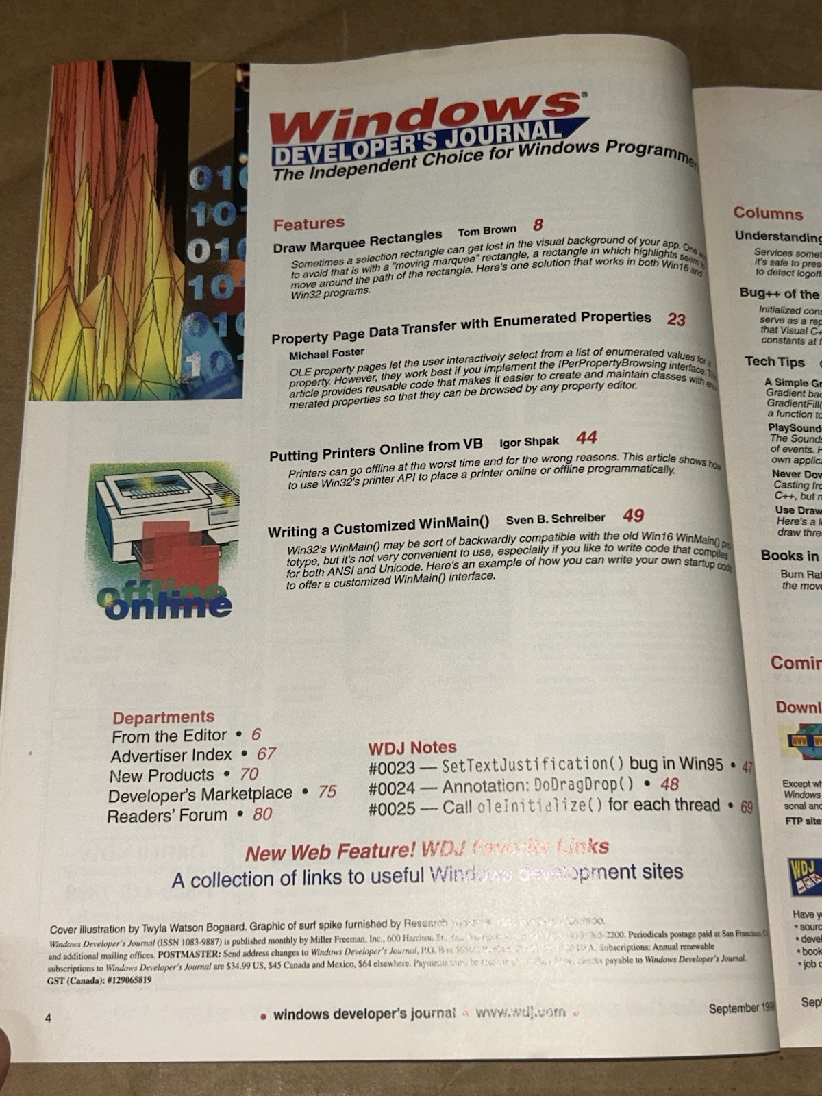 Windows Developer Journal 1998 Graphics: Moving Marquees For Win16/Win32