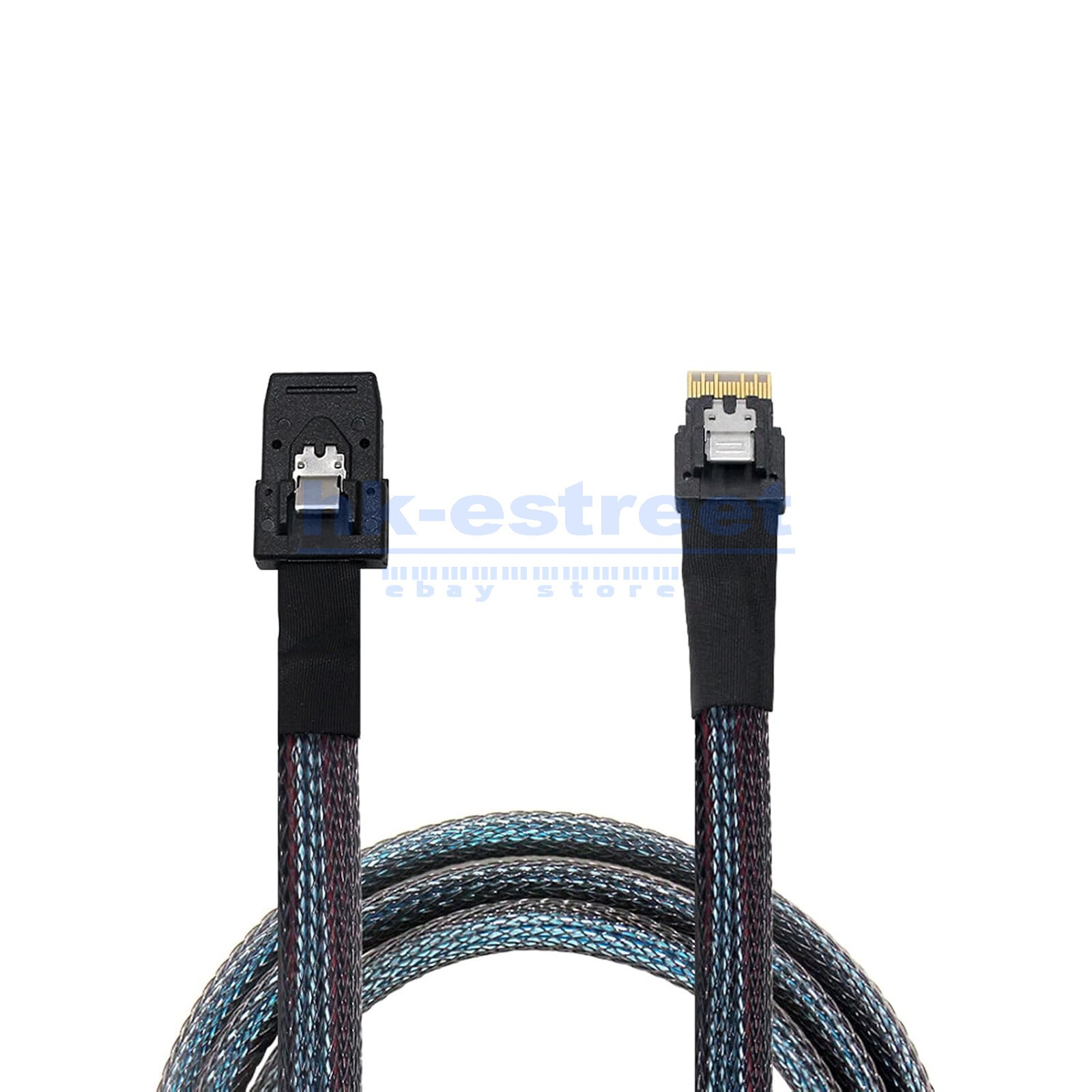 Slim Line SAS 4.0 SFF-8654 4i 38Pin to Mini SAS SFF-8087 36Pin Cable 1.6FT