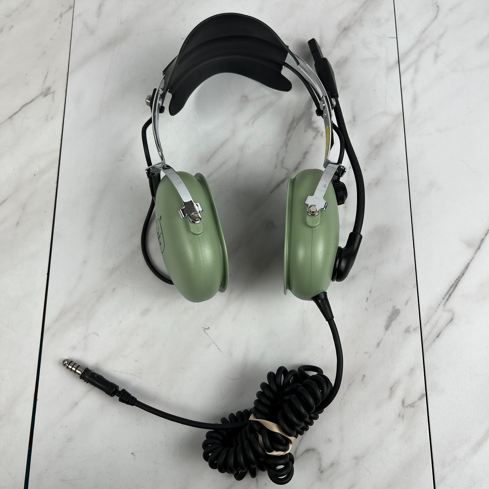 David Clark P/N 40493-01 Pilot Aviation Headphones Headset M-7A Microphone USA