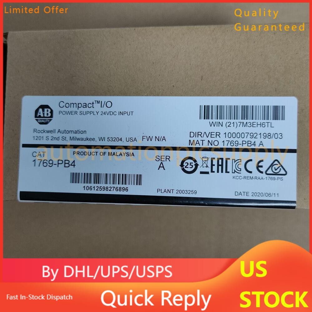 New Factory AB 1769-PB4 SER A CompactLogix Power Supply 1769PB4 US Free Tax