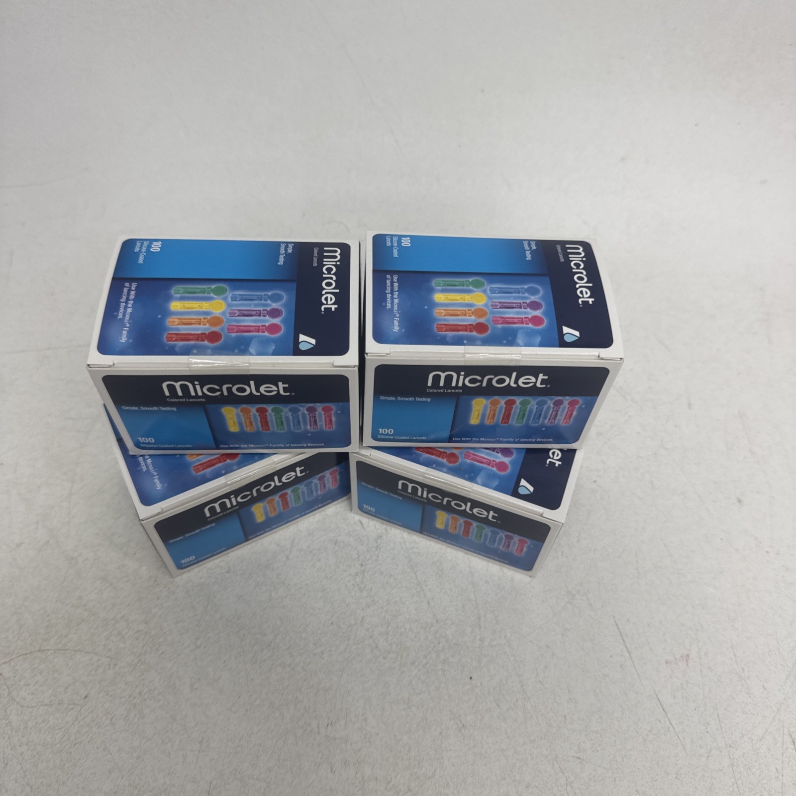 Bayer Microlet Colored Lancets - 400ct (4 Boxes) - Exp. 01/26 NEW