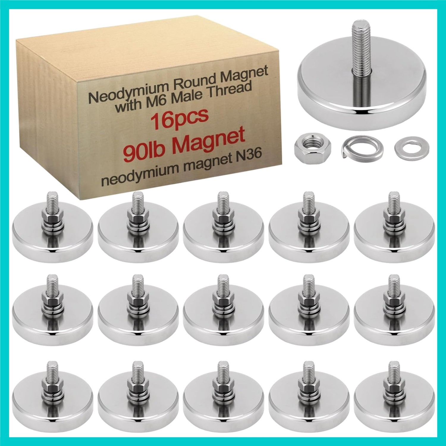 Super Strong 90lb Neodymium Round Mounting Magnets for Cameras and Lighting
